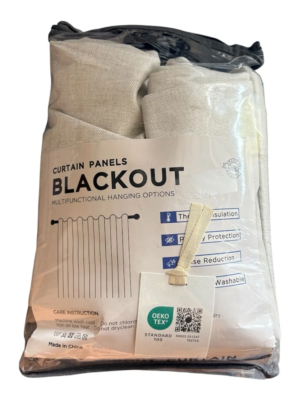 New INOVADAY 100% Blackout Curtains for Bedroom Black Out Curtains W50×L84